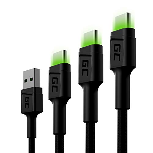 Gc Ray Led | Set 3X 30Cm 120Cm 200Cm Usb C Cavo Tipo C Nylon Cavetto Cable Di Ricarica | Per Samsung Galaxy S22 S21 S20 Ultra S10 S9 S8+ | Note 20 10