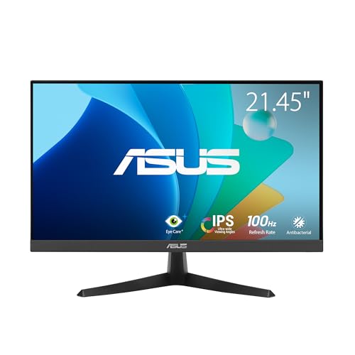Asus Vy229Hf Monitor Eye Care Da 22” Pollici (21.45), Fhd (1920X1080), Ips, 100Hz, Ips, Smoothmotion, 1Ms (Mprt), Adaptive Sync, Tecnologia Eye Care P