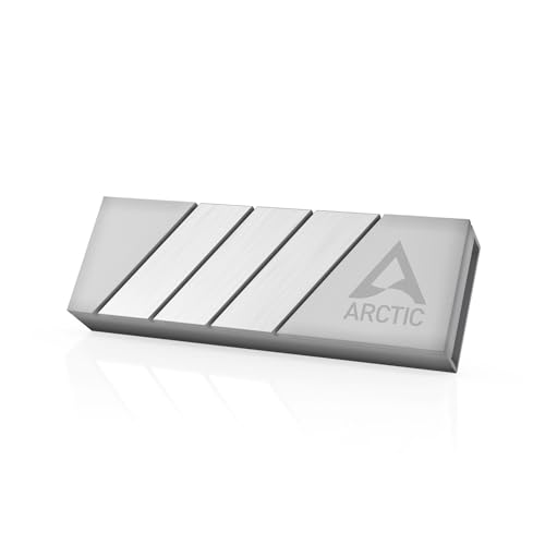 Arctic M2 Pro (Argento) - Dissipatore Di Calore Per Ssd M.2 2280, Con Pad Termici Arctic Tp-3, Compatibile Con Pc E Ps5, Per Ssd A Lato Singolo E Dopp