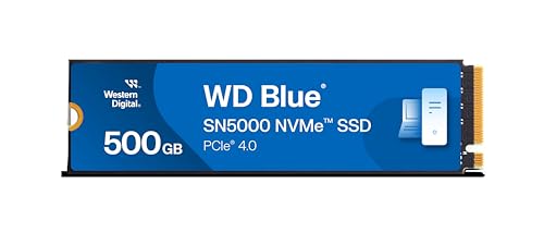 Wd Blue Sn5000 500Gb Ssd, M.2 2280 Nvme Ssd, Ssd Interno, Pcie Gen4, Velocità Fino A 5000 Mb/S, Tecnologia Ncache 4.0, Include Acronis True Image Per
