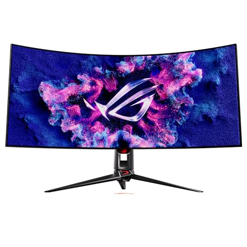 Asus Rog Swift Oled Pg39Wcdm Monitor Gaming Oled Curvo Da 39” Pollici (3440X1440), 240 Hz E Tempo Di Risposta 0,03 Ms, G-Sync, Rog Smart Kvm, 90 W Typ