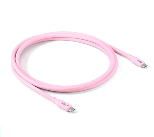 Club 3D Lifestyle - Cavo Usb-C Pd 240 W, 20 Gbps, 2 M, Colore: Rosa