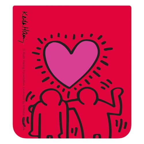 Samsung Flipsuit Contents Card Keith Haring Love (1 Card) Flipsuit Case Cover Di Galaxy Z Flip5, Dark Red