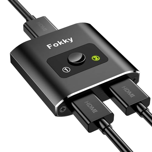 Switch Hdmi Sdoppiatore Hdmi 4K@60Hz, Alluminio Bidirezionale Switch Hdmi 2 In 1 Out/ 1 In 2 Out, Supporta 1080P 3D Hdr, Uhd, Hdcp, Hdmi Splitter Per