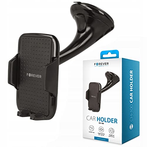 Forever Auto Supporto Da Parabrezza Universale 360 / Windshield Mount 10Cm Hard Leg Window / Panel (6-9Cm) Nero