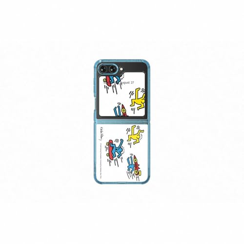 Samsung Flipsuit Contents Card Keith Haring People (1 Card) Flipsuit Case Cover Di Galaxy Z Flip5, Trasparente