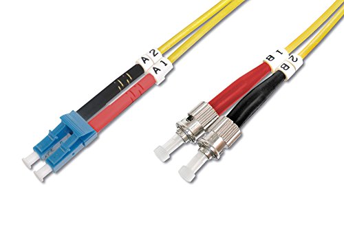Digitus Dk-2931-01 – Cavo In Fibra Ottica Os2 – 1 M – Da Lc A St – Duplex – 1/10 Gbit/S – Cavo Lan In Fibra Ottica Monomodale Sm – Tipo Di Fibra: 9/12