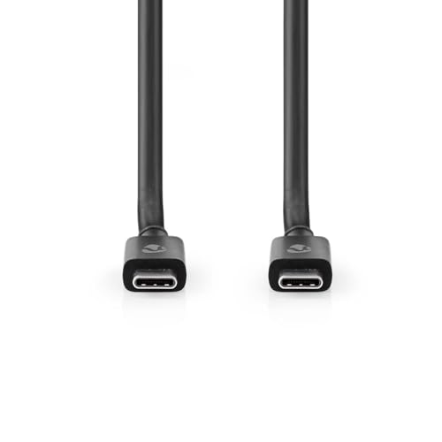 Nedis Cavo Usb - Usb 4.0 Gen 3X2 - Connettore Usb-C - 240 W - 8K@60Hz - 40 Gbps - Nichelato - 1.00 M - Rotondo - Pvc - Nero - Etichetta