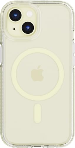 Tech21 Evo Crystal - Custodia Per Iphone 15, Compatibile Con Magsafe, Protezione Dagli Impatti Con Valutazione Standard Militare 15X, Colore: Giallo