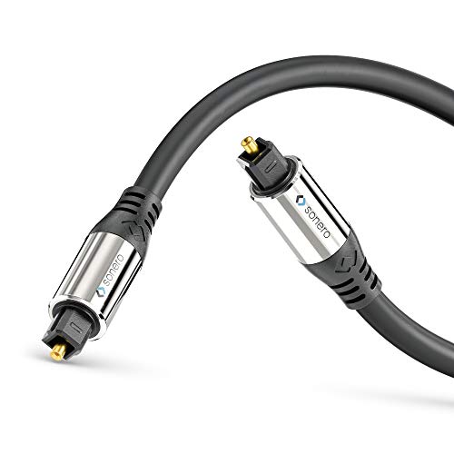 Sonero® Premium Cavo Toslink Ottico, 3,00 M, Contatti Dorati, Nero