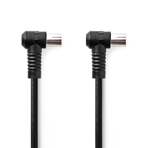 Nedis Cavo Coassiale | Spina Iec (Coax) | Presa Iec (Coax) | Nichelato | 75 Ohm | 4 Schermature | 1,50 M | Rotondo | Pvc | Nero | Sacchetto Di Plastic