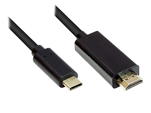 Good Connections Cavo Adattatore – Usb-C Maschio A Hdmi 2.0 – 4K / Uhd @60Hz – Scala In Rame – 2 M – Nero