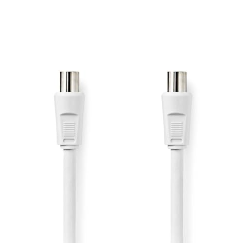 Nedis Cavo Coassiale | Spina Iec (Coax) | Spina Iec (Coax) | Nichelato | 75 Ohm | Doppia Schermatura | 3.00 M | Rotondo | Pvc | Bianco | Sacchetto Di 
