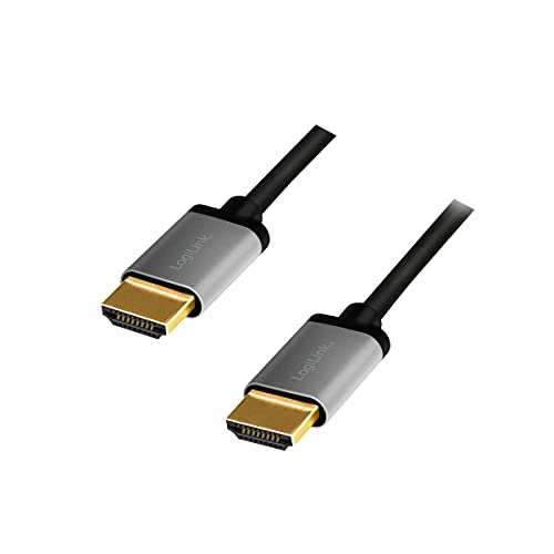 Logilink Cha0102 Cable Hdmi A/M To A/M 4K/60 Hz Alu Black/Grey 3M