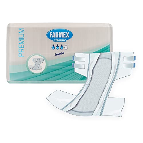 Farmex - Pannolone A Mutandina Per Anziani E Adulti- Premium Assorbenza Super - Tnt, Latex-Free, Traspirante E Anallergico - Delicato Sulla Pelle - Ta