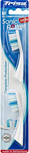 Sonic Power Complete Protection (Medium) Spazzole Di Ricambio Per Lo Spazzolino Elettrico A Ultrasuoni Trisa Sonicpower. Marchio Di Qualità Realizzato