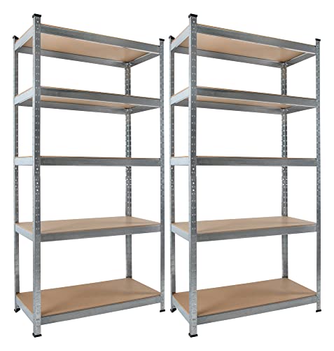 Stagecaptain Heavyrack Hr-175 Sr Sistema Di 2 Scaffali In Metallo - Scaffalatura Per Magazzino - Scaffale Per Carichi Pesanti - 875Kg Di Capacità Di C