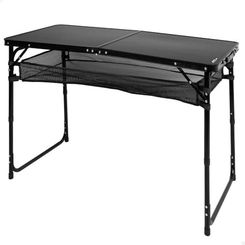 Aktive Tavolo Pieghevole, Nero, 120 X 60 X 60/70 Cm
