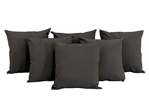 Clp Set 6 Pz Cuscini Decorativi Per Arredo Esterno I Cuscini Onamentali Giardino Balcone Per Divani E Poltrone Quadrati (45 X 45 Cm), Colore:Antracite