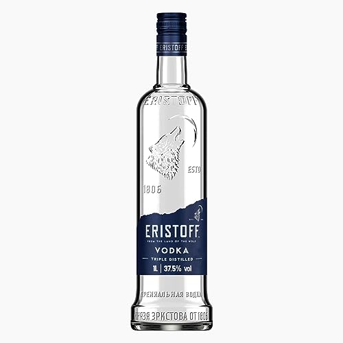 Eristoff Vodka Premium, Filtrata A Carbone, A Tripla Distillazione, 37,5% Vol, 100Cl / 1L