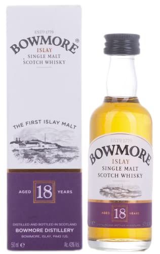 Bowmore 18 Years Old Islay Single Malt 43% Vol. 0,05L In Giftbox