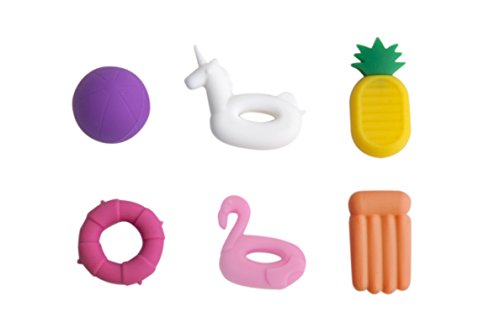 Segnabicchieri Colorati Per Piscina, 6 Pezzi