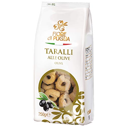 Taralli Fiore Di Puglia Gusto Alle Olive Busta 250Gr Classici Crackers Tarallini