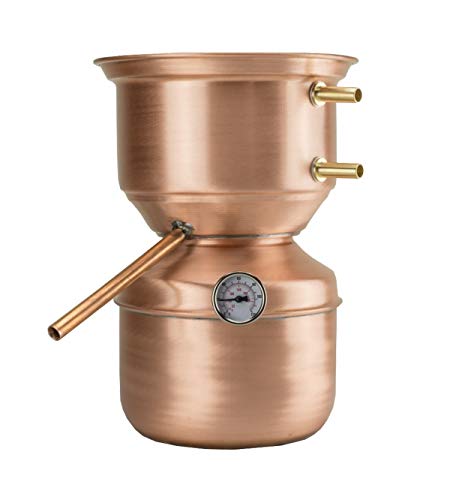 La Ramera Distillatore Alambicco Da 3 Litri A Fungo Per Grappa, Whisky, Brandy, Ecc.