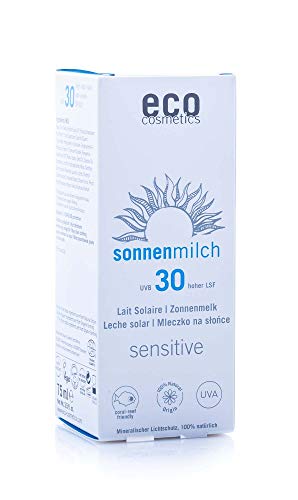 Eco Cosmetics Latte Solare Con Spf Da 30 "Sensitiv”, Da 75 Ml (Etichetta In Lingua Italiana Non Garantita)