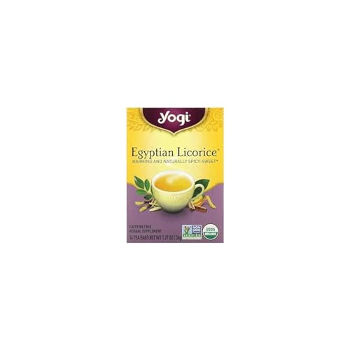 Liquirizia Egiziana, Senza Caffeina, 16 Bustine Di Tè, 1,27 Oz (36 G) – Yogi Tea