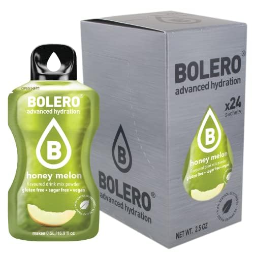 Bolero Drink 24 Bustine 3 Gr Grammi Sticks Frutta Preparato Polvere Solubile Per Bevanda Fresca In Acqua Prodotto, 72 Grammi Dolcificato Alla Stevia (