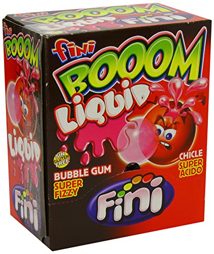 Fini Chicle Liquid Boom 6D Gomme Da Masticare Ripiene Alla Fragola Box Da 200 Unità
