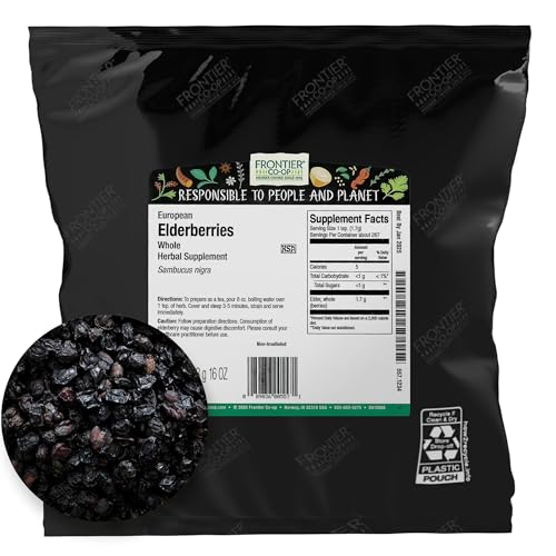 Frontier Natural Products Whole Elder-European Berries -- 16 Oz By Frontier