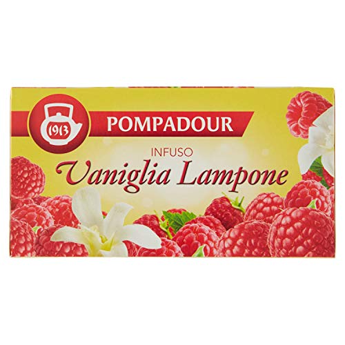 Pompadour - Mix Vaniglia E Lampone Per Infuso, 20 Bustine Da 3 Gr [60 Gr]