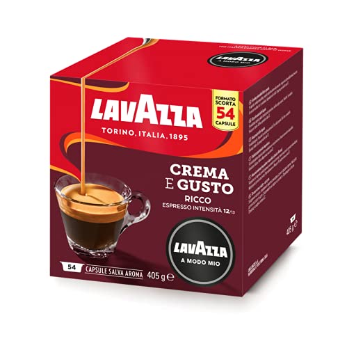 Lavazza 108 Capsule Caffè Modo Mio Crema E Gusto Ricco Astuccio 2X54 Espresso Macinato