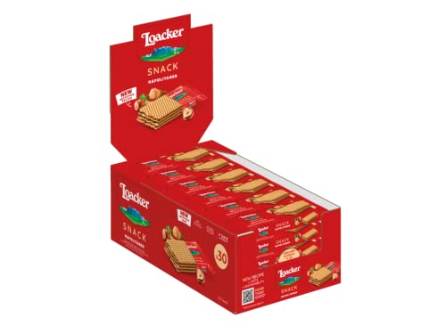 Loacker - Classic Napolitaner - Wafer Classico Con 3 Strati Di Cialde Farcite Con Crema Alla Nocciola - Merenda E Snack - Formato Convenienza Con 30 P
