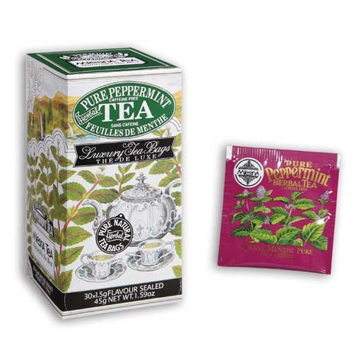 Infuso Di Menta Piperita Dell'Oregon Tea Mlesna 30 Filtri - Naturalmente Senza Caffeina, Ideale Come Dopo Pasto O Per Dissetarsi Con Una Bevanda Fresc