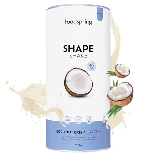Foodspring Shape Shake Cocos Crisp - Sostituto Pasto Completo Per Il Controllo Del Peso Con Proteine Di Prima Qualità, 209 Kcal Per Porzione, Senza Gl