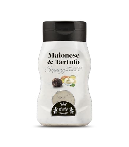 Valnerina Tartufi Maionese Al Tartufo Squeezy | Facile E Pratico, Non Sporca, Niente Sprechi | Black Truffle Mayo Mayonnaise Al Tartufo Nero | Dispens