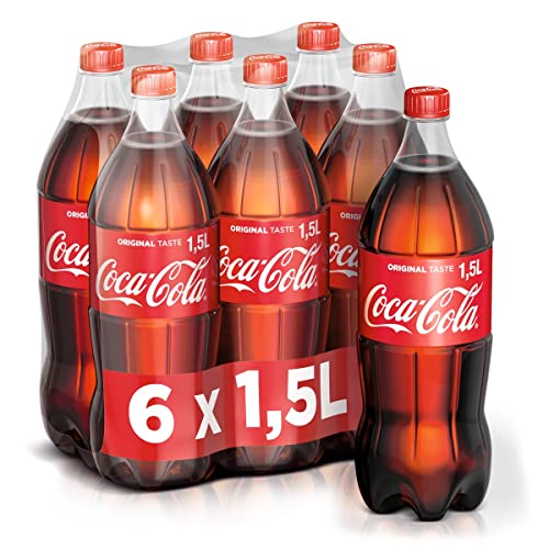 Coca-Cola Original Taste – 6 Bottiglie Da 1.5 L, Tutto Il Gusto Originale Di Coca-Cola In Bottiglia Pet 100% Riciclabile, Bevanda Analcolica