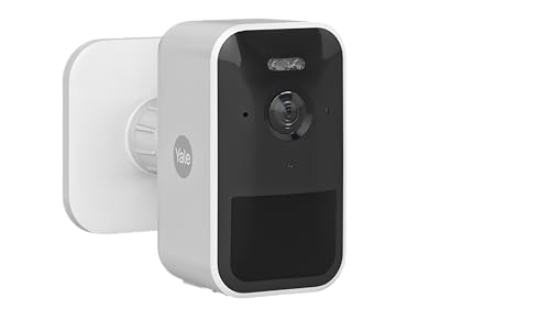 Yale Telecamera Smart Da Esterni Sv-Oc-1A-W Bianca, Visualizzazione Live Full Hd, Audio Bidirezionale, Visione Notturna, Faretto A Led, Notifiche In T