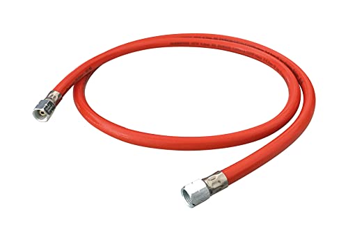Enders Tubo Del Gas In Pvc, Lunghezza 150 Cm, Diametro 6,3 Mm, Resistente All'Inverno, Fino A -30 °C, Attacco Lh G 1/4", Dado, Arancione #1545