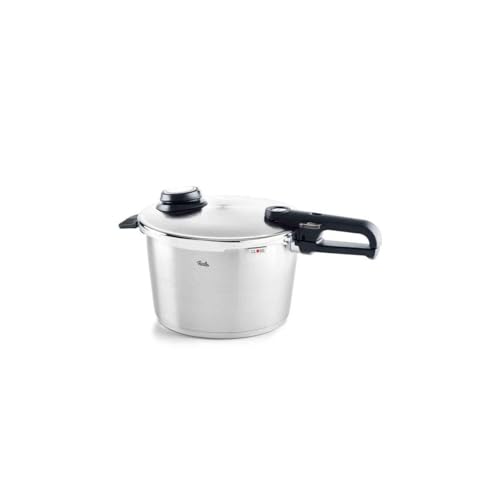 Fissler Vitavit Premium Pentola A Pressione In Acciaio Inox 8 L, 26 Cm, 4 Livelli Di Cottura, Incluso Inserto, Adatta A Fornelli A Induzione