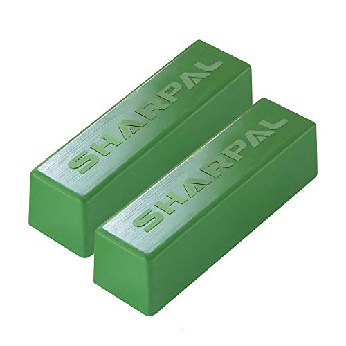 Sharpal 208H 110G Pasta Per Lucidare Verde Fine Per L'Affilatura Di Tutti I Coltelli, Pasta Per Affilare Per Il Cuoio (Confezione Da 2, Totale 110G).
