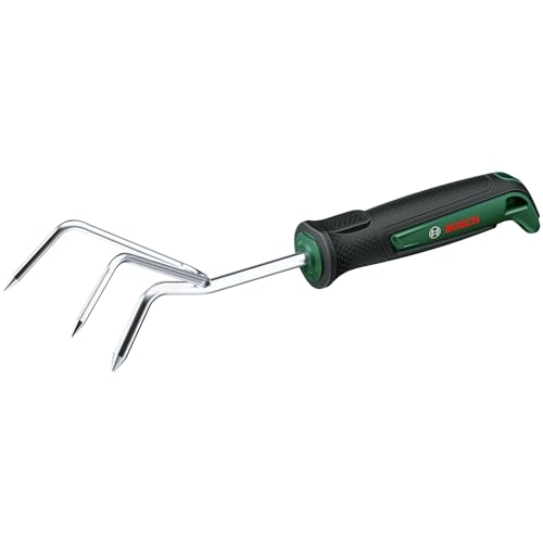 Bosch Coltivatore Manuale Da Giardino (Per Aerare E Preparare Il Terreno Nelle Aiuole; Robusto; Acciaio Inox; Impugnatura Softgrip; Design Ergonomico)