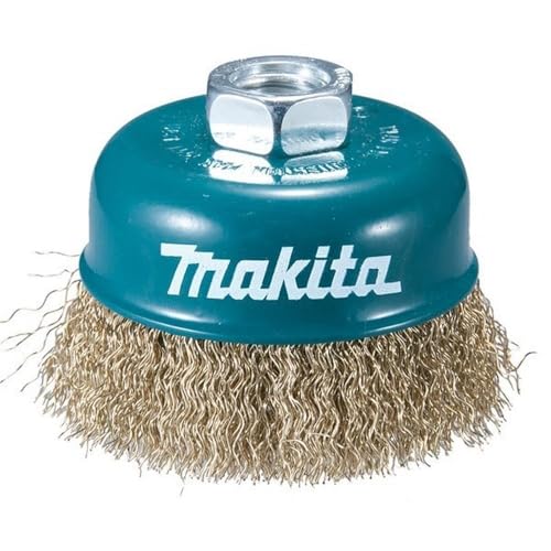 Makita D-39805 - Cepillo De Alambre De 100 Mm Insercion M14 Con Forma Copa Ondulada De Acero Latonado 0,3 Mm