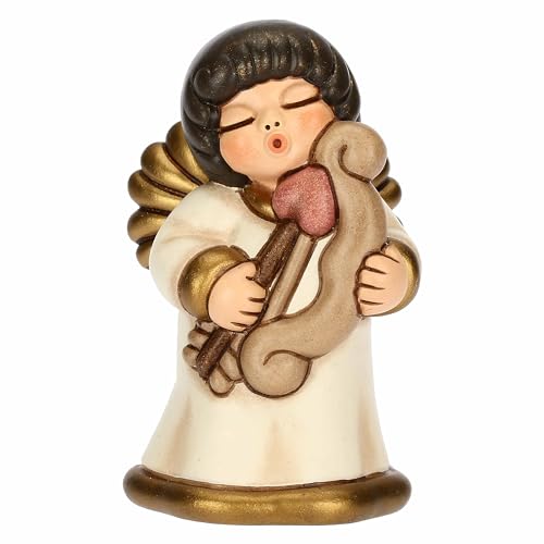 Thun, Angelo Amore Con Freccia E Arco In Ceramica Decorata A Mano, Versione Piccola, Linea Angel Love, 4.5 X 4.3 X 7.5 Cm H