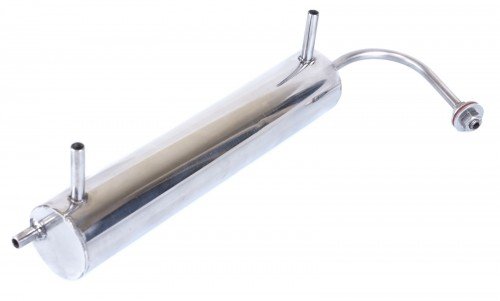 Distillatore Di Acciaio Inossidabile 25Cm - Graham + 1 Metro Di Silicone - Distillatore Di Vetro | Serpentina Condensatore