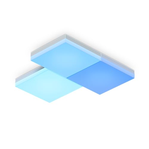 Nanoleaf Skylight Starter Kit, 3 Plafoniere Led Soffitto Rgbw - Plafoniere Interno Modulari, Luci Led 16M Colori Wifi, Funziona Con Alexa