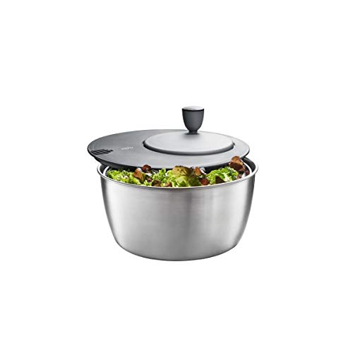Gefu Gf28180 - Centrifuga Per Insalata, Ø 25 Cm, H 17,2 Cm, 3 Litri, Argento